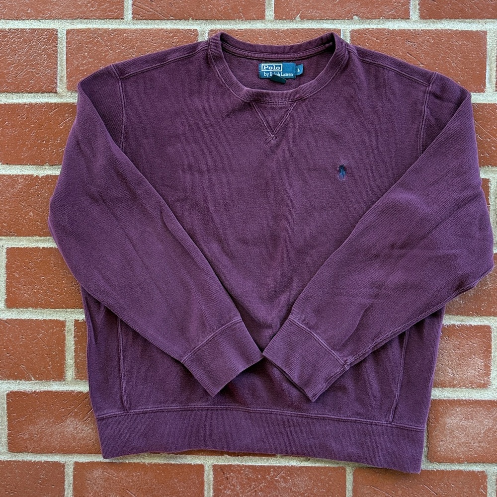 Polo by Ralph Lauren Men's Purple Crewneck Sweater